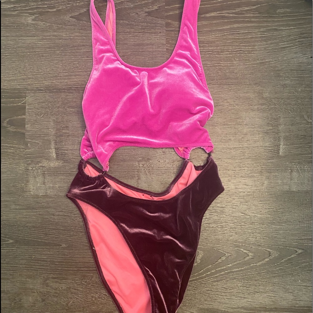 PINK One Piece With Cutouts